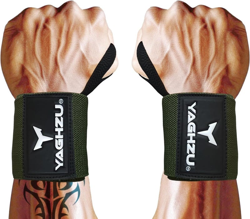 YAGHZU Wrist Wraps Weightlifting - Premium Quality Wrist Straps for Weightlifting,18 inch Weight Lifting Wrist Wraps, Heavy Duty Gym Wrist Wraps with Thumb Loop, Adjustable Wrist Support Wrist Strap - Image 1